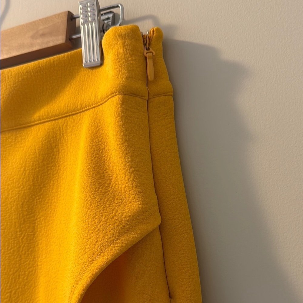 Elegant Yellow Wrap Skirt - Picture 3 of 10